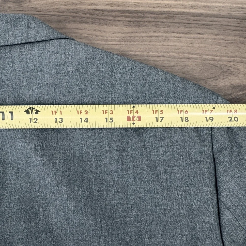 Ryan Seacrest Distinction Suit Mens 44R 34x30 Gray 2-Piece Blazer Pants Corpcore